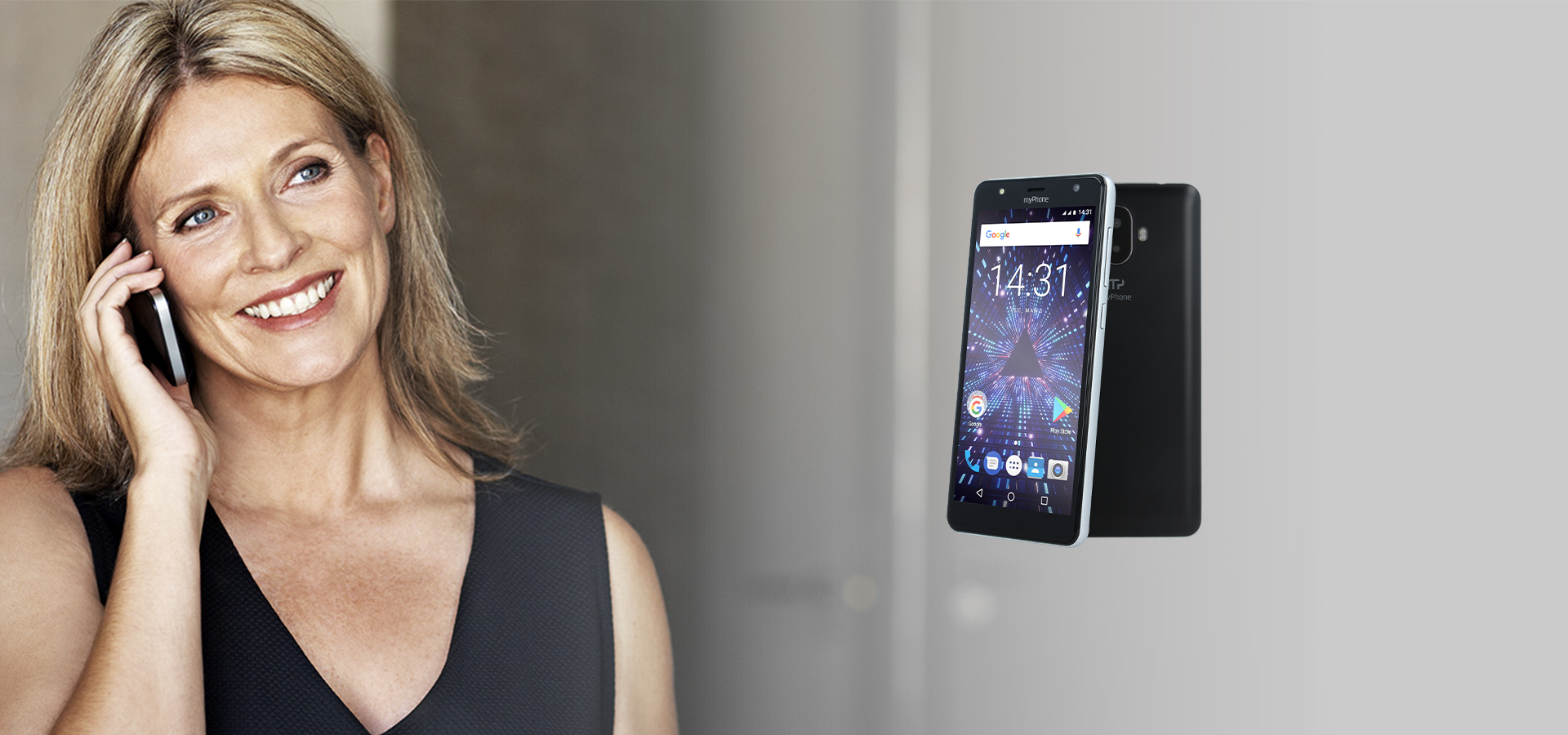 myPhone Pocket 18x9 czarno-srebrny